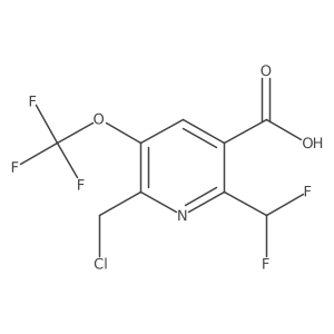 2-(Chloromethyl)-6-(difluoromethyl)-3-(trifluoromethoxy)pyridine-5-carboxylic acid结构式