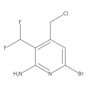 6-Bromo-4-(chloromethyl)-3-(difluoromethyl)pyridin-2-amine Structure