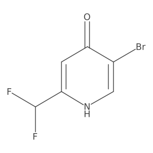 5-Bromo-2-(difluoromethyl)pyridin-4-ol结构式