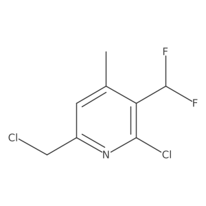 2-Chloro-6-(chloromethyl)-3-(difluoromethyl)-4-methylpyridine Structure