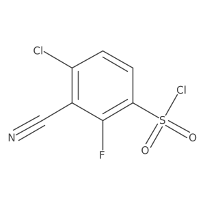 4-Chloro-3-cyano-2-fluorobenzene-1-sulfonyl chloride结构式