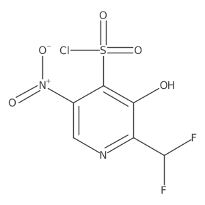 2-(Difluoromethyl)-3-hydroxy-5-nitropyridine-4-sulfonyl chloride Structure