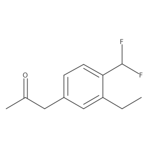 1-(4-(Difluoromethyl)-3-ethylphenyl)propan-2-one Structure