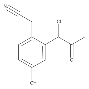2-(1-Chloro-2-oxopropyl)-4-hydroxyphenylacetonitrile结构式