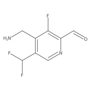 4-(Aminomethyl)-5-(difluoromethyl)-3-fluoropicolinaldehyde Structure