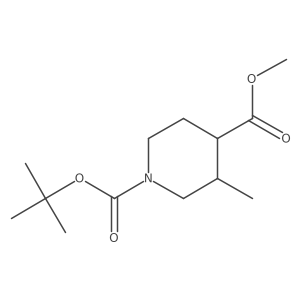 cis-1-tert-Butyl 4-methyl 3-methylpiperidine-1,4-dicarboxylate Structure