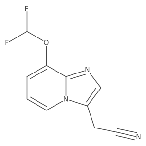 Imidazo[1,2-a]pyridine-3-acetonitrile, 8-(difluoromethoxy)-结构式