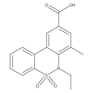 6-Ethyl-7-methyl-6H-dibenzo[c,e][1,2]thiazine-9-carboxylic acid 5,5-dioxide结构式