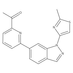1-[6-[1-(2-Methyl-4-thiazolyl)-1H-indazol-6-yl]-2-pyridinyl]ethanone结构式
