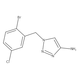 1-[(2-bromo-5-chlorophenyl)methyl]-1H-1,2,3-triazol-4-amine结构式