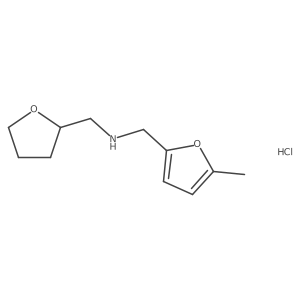 [(5-Methylfuran-2-yl)methyl][(oxolan-2-yl)methyl]amine hydrochloride Structure