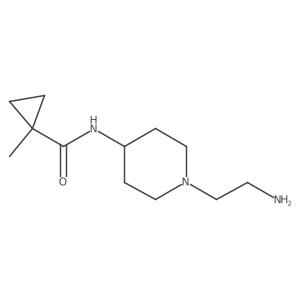 N-[1-(2-aminoethyl)piperidin-4-yl]-1-methylcyclopropane-1-carboxamide结构式