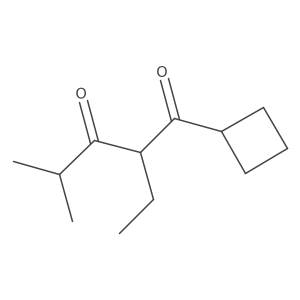 1-Cyclobutyl-2-ethyl-4-methylpentane-1,3-dione结构式