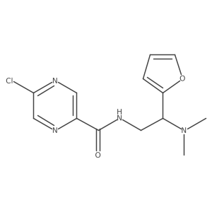 2-Pyrazinecarboxamide, 5-chloro-N-[2-(dimethylamino)-2-(2-furanyl)ethyl]- Structure
