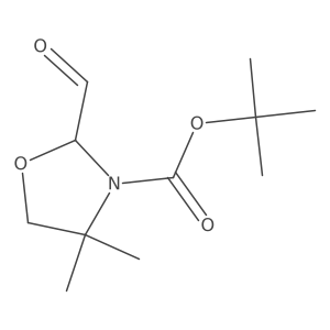 tert-Butyl (R)-2-formyl-4,4-dimethyloxazolidine-3-carboxylate结构式