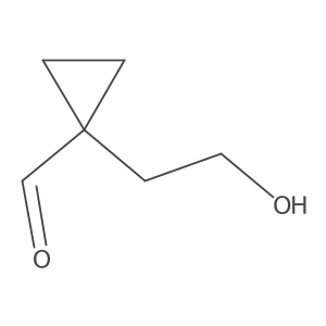 1-(2-Hydroxyethyl)cyclopropane-1-carbaldehyde Structure
