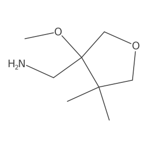 (3-Methoxy-4,4-dimethyloxolan-3-yl)methanamine Structure