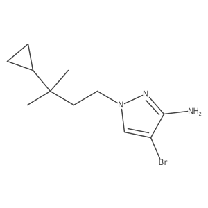4-bromo-1-(3-cyclopropyl-3-methylbutyl)-1H-pyrazol-3-amine Structure