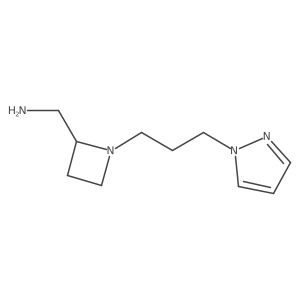 {1-[3-(1H-pyrazol-1-yl)propyl]azetidin-2-yl}methanamine Structure