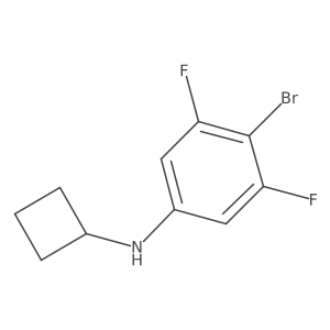 4-Bromo-N-cyclobutyl-3,5-difluoroaniline结构式