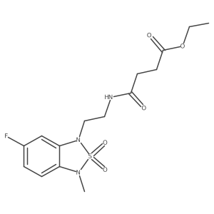 ethyl 4-((2-(6-fluoro-3-methyl-2,2-dioxidobenzo[c][1,2,5]thiadiazol-1(3H)-yl)ethyl)amino)-4-oxobutanoate Structure