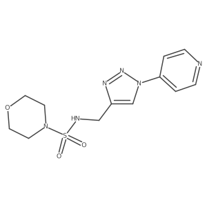 N-((1-(pyridin-4-yl)-1H-1,2,3-triazol-4-yl)methyl)morpholine-4-sulfonamide结构式
