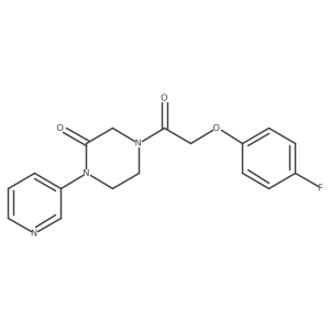 4-(2-(4-Fluorophenoxy)acetyl)-1-(pyridin-3-yl)piperazin-2-one Structure