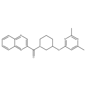 (3-((2,6-Dimethylpyrimidin-4-yl)oxy)piperidin-1-yl)(quinoxalin-2-yl)methanone Structure
