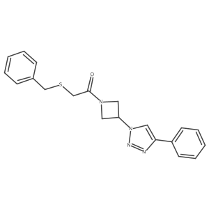 2-(benzylthio)-1-(3-(4-phenyl-1H-1,2,3-triazol-1-yl)azetidin-1-yl)ethanone Structure