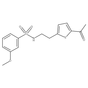 N-(2-(5-acetylthiophen-2-yl)ethyl)-3-methoxybenzenesulfonamide Structure