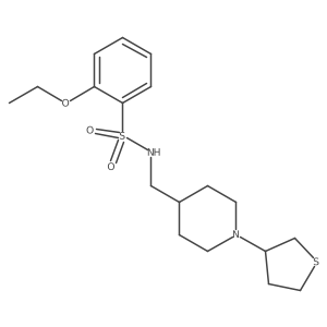 2-ethoxy-N-((1-(tetrahydrothiophen-3-yl)piperidin-4-yl)methyl)benzenesulfonamide结构式