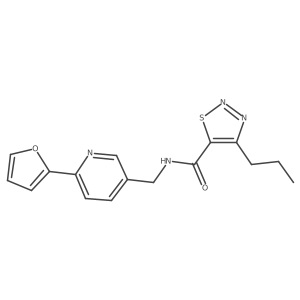 N-((6-(furan-2-yl)pyridin-3-yl)methyl)-4-propyl-1,2,3-thiadiazole-5-carboxamide Structure