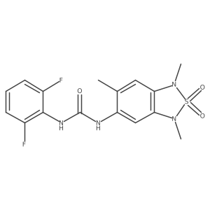 1-(2,6-Difluorophenyl)-3-(1,3,6-trimethyl-2,2-dioxido-1,3-dihydrobenzo[c][1,2,5]thiadiazol-5-yl)urea结构式