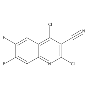 2,4-Dichloro-6,7-difluoroquinoline-3-carbonitrile Structure