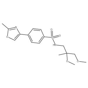 N-(2,3-dimethoxy-2-methylpropyl)-4-(2-methyl-1,3-oxazol-4-yl)benzene-1-sulfonamide Structure