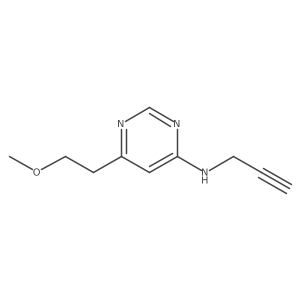 6-(2-methoxyethyl)-N-(prop-2-yn-1-yl)pyrimidin-4-amine Structure
