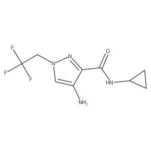 4-Amino-N-cyclopropyl-1-(2,2,2-trifluoroethyl)-1H-pyrazole-3-carboxamide结构式