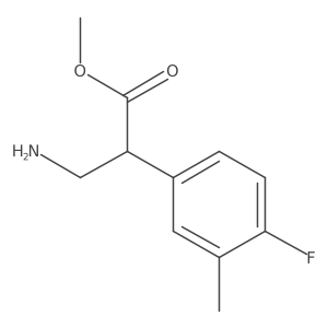 Methyl 3-amino-2-(4-fluoro-3-methylphenyl)propanoate结构式