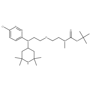 Tert-butyl (2-(2-((6-chloropyridazin-3-yl)(2,2,6,6-tetramethylpiperidin-4-yl)amino)ethoxy)ethyl)(methyl)carbamate Structure