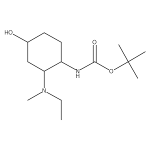 tert-butyl N-{2-[ethyl(methyl)amino]-4-hydroxycyclohexyl}carbamate Structure