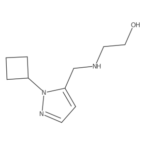 2-{[(1-cyclobutyl-1H-pyrazol-5-yl)methyl]amino}ethan-1-ol Structure