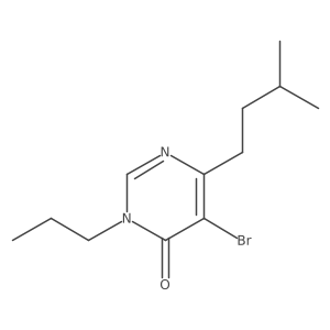5-Bromo-6-(3-methylbutyl)-3-propyl-3,4-dihydropyrimidin-4-one Structure