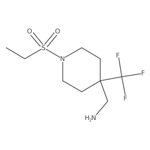 [1-(Ethanesulfonyl)-4-(trifluoromethyl)piperidin-4-yl]methanamine Structure
