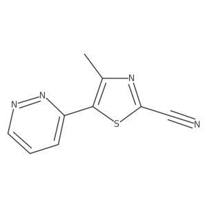4-Methyl-5-(pyridazin-3-yl)-1,3-thiazole-2-carbonitrile Structure