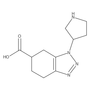 1-(pyrrolidin-3-yl)-4,5,6,7-tetrahydro-1H-1,2,3-benzotriazole-6-carboxylic acid结构式