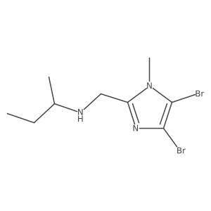 (butan-2-yl)[(4,5-dibromo-1-methyl-1H-imidazol-2-yl)methyl]amine结构式
