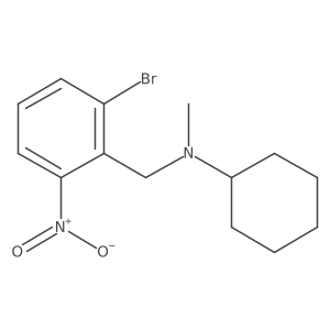 N-[(2-bromo-6-nitrophenyl)methyl]-N-methylcyclohexanamine结构式