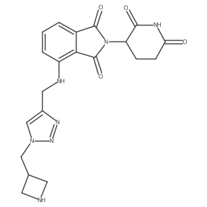 4-[({1-[(azetidin-3-yl)methyl]-1H-1,2,3-triazol-4-yl}methyl)amino]-2-(2,6-dioxopiperidin-3-yl)-2,3-dihydro-1H-isoindole-1,3-dione Structure
