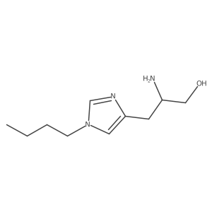 (2S)-2-amino-3-(1-butyl-1H-imidazol-4-yl)propan-1-ol结构式