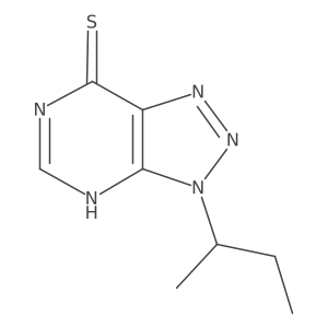 3-(butan-2-yl)-3H-[1,2,3]triazolo[4,5-d]pyrimidine-7-thiol结构式